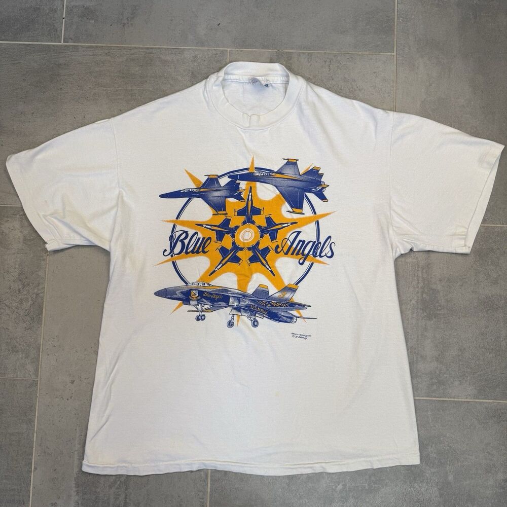 Vintage 1994 Blue Angels T-Shirt – Men’s Large US Navy Single Stitch Made In USA